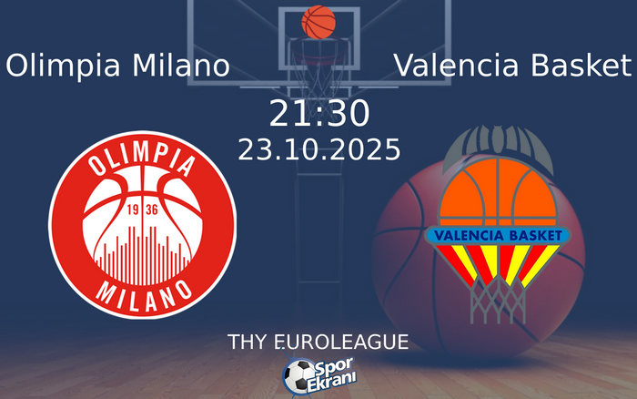 23 Ekim 2025 Olimpia Milano vs Valencia Basket maçı Hangi Kanalda Saat Kaçta Yayınlanacak?
