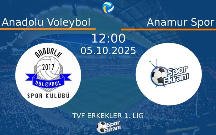 05 Ekim 2025 Anadolu Voleybol vs Anamur Spor maçı Hangi Kanalda Saat Kaçta Yayınlanacak?