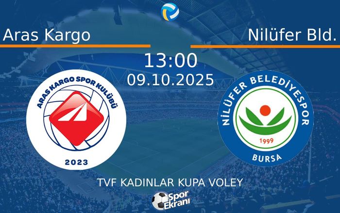 09 Ekim 2025 Aras Kargo vs Nilüfer Bld. maçı Hangi Kanalda Saat Kaçta Yayınlanacak?