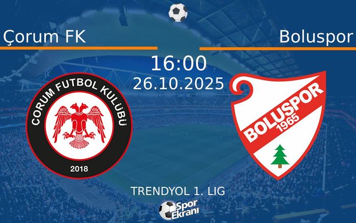 26 Ekim 2025 Çorum FK vs Boluspor maçı Hangi Kanalda Saat Kaçta Yayınlanacak?