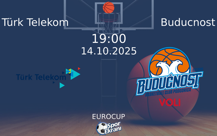 14 Ekim 2025 Türk Telekom vs Buducnost maçı Hangi Kanalda Saat Kaçta Yayınlanacak? 14 Ekim 2025 Türk Telekom vs Buducnost maçı Hangi Kanalda Saat Kaçta Yayınlanacak?