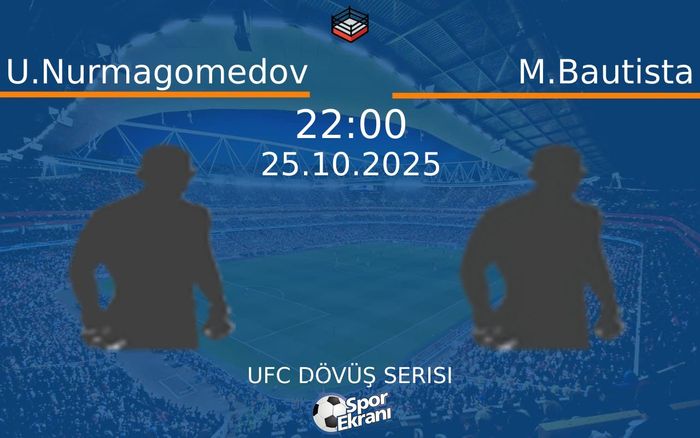 25 Ekim 2025 U.Nurmagomedov vs M.Bautista maçı Hangi Kanalda Saat Kaçta Yayınlanacak?