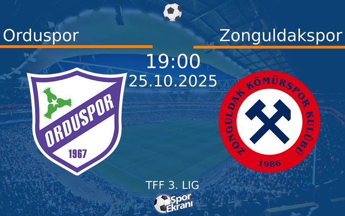 25 Ekim 2025 Orduspor vs Zonguldakspor maçı Hangi Kanalda Saat Kaçta Yayınlanacak?