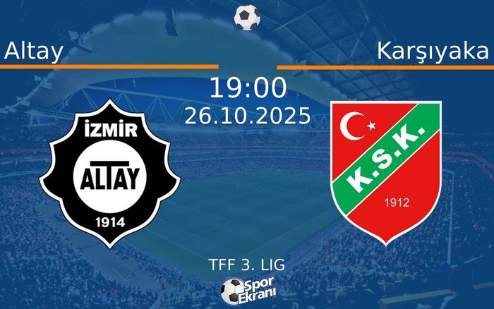26 Ekim 2025 Altay vs Karşıyaka maçı Hangi Kanalda Saat Kaçta Yayınlanacak? 26 Ekim 2025 Altay vs Karşıyaka maçı Hangi Kanalda Saat Kaçta Yayınlanacak?