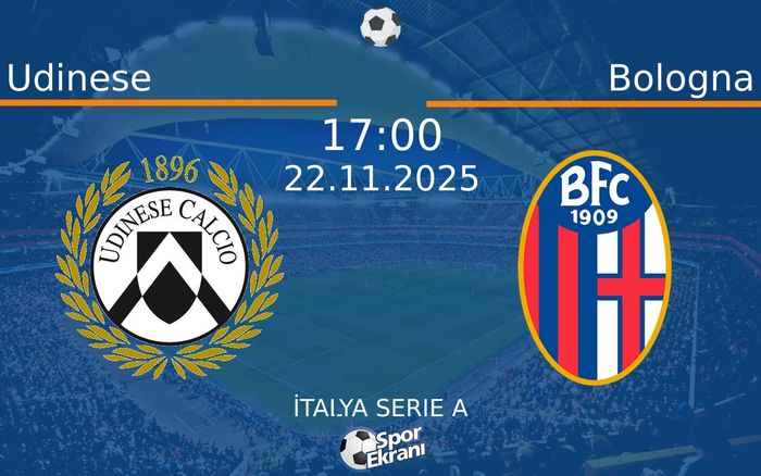 22 Kasım 2025 Udinese vs Bologna maçı Hangi Kanalda Saat Kaçta Yayınlanacak?