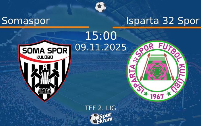 09 Kasım 2025 Somaspor vs Isparta 32 Spor maçı Hangi Kanalda Saat Kaçta Yayınlanacak? 09 Kasım 2025 Somaspor vs Isparta 32 Spor maçı Hangi Kanalda Saat Kaçta Yayınlanacak?