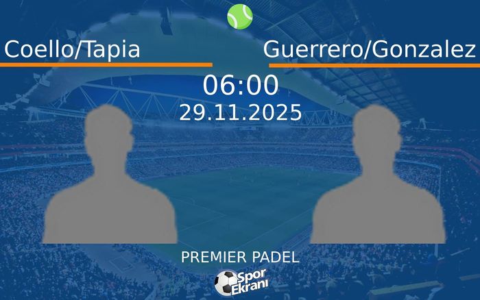 29 Kasım 2025 Coello/Tapia vs Guerrero/Gonzalez maçı Hangi Kanalda Saat Kaçta Yayınlanacak?