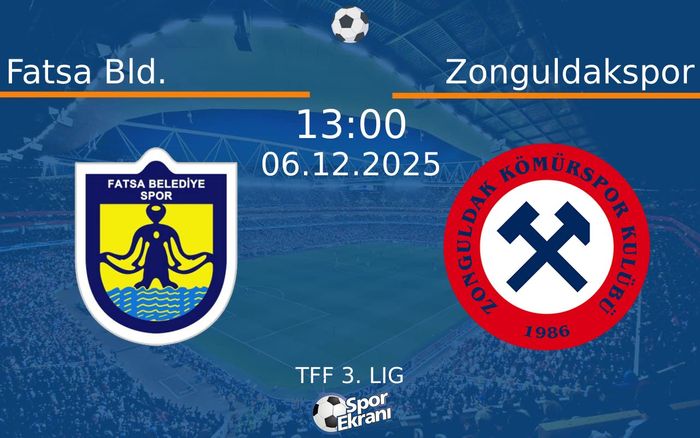 06 Aralık 2025 Fatsa Bld. vs Zonguldakspor maçı Hangi Kanalda Saat Kaçta Yayınlanacak?