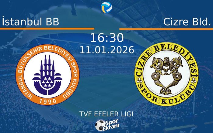 11 Ocak 2026 İstanbul BB vs Cizre Bld. maçı Hangi Kanalda Saat Kaçta Yayınlanacak? 11 Ocak 2026 İstanbul BB vs Cizre Bld. maçı Hangi Kanalda Saat Kaçta Yayınlanacak?
