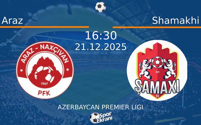 21 Aralık 2025 Araz vs Shamakhi maçı Hangi Kanalda Saat Kaçta Yayınlanacak? 21 Aralık 2025 Araz vs Shamakhi maçı Hangi Kanalda Saat Kaçta Yayınlanacak?