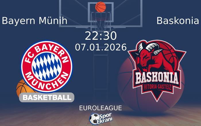 07 Ocak 2026 Bayern Münih vs Baskonia maçı Hangi Kanalda Saat Kaçta Yayınlanacak?