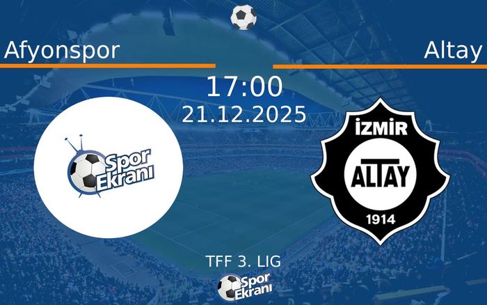 21 Aralık 2025 Afyonspor vs Altay maçı Hangi Kanalda Saat Kaçta Yayınlanacak?