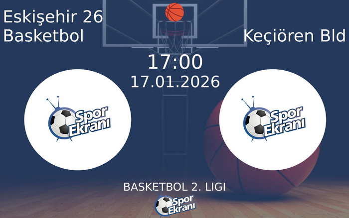 17 Ocak 2026 Eskişehir 26 Basketbol vs Keçiören Bld maçı Hangi Kanalda Saat Kaçta Yayınlanacak?