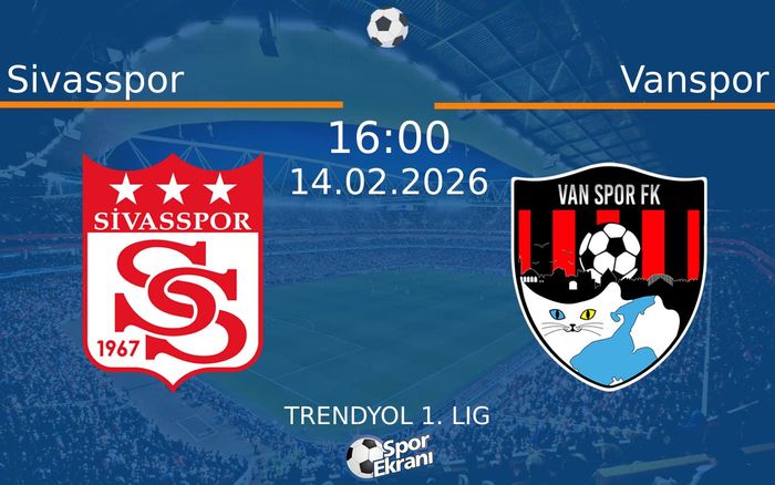 14 Şubat 2026 Sivasspor vs Vanspor maçı Hangi Kanalda Saat Kaçta Yayınlanacak? 14 Şubat 2026 Sivasspor vs Vanspor maçı Hangi Kanalda Saat Kaçta Yayınlanacak?