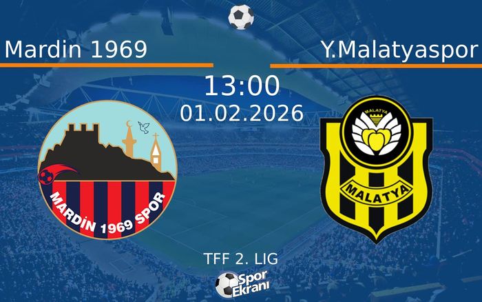 01 Şubat 2026 Mardin 1969 vs Y.Malatyaspor maçı Hangi Kanalda Saat Kaçta Yayınlanacak? 01 Şubat 2026 Mardin 1969 vs Y.Malatyaspor maçı Hangi Kanalda Saat Kaçta Yayınlanacak?