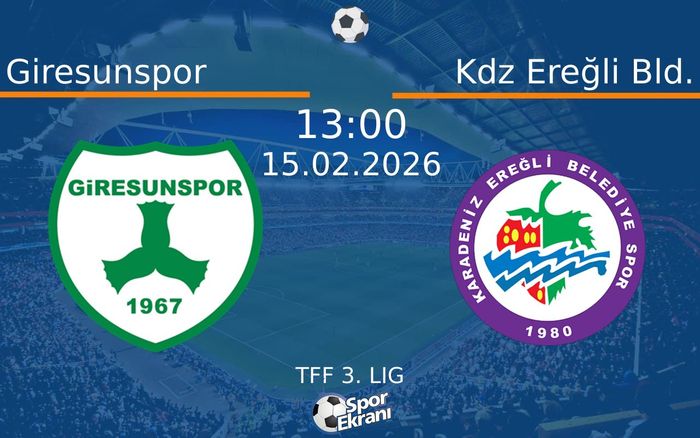 15 Şubat 2026 Giresunspor vs Kdz Ereğli Bld. maçı Hangi Kanalda Saat Kaçta Yayınlanacak? 15 Şubat 2026 Giresunspor vs Kdz Ereğli Bld. maçı Hangi Kanalda Saat Kaçta Yayınlanacak?