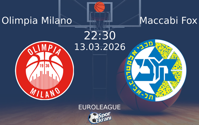 13 Mart 2026 Olimpia Milano vs Maccabi Fox maçı Hangi Kanalda Saat Kaçta Yayınlanacak?