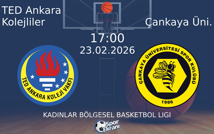 23 Şubat 2026 TED Ankara Kolejliler vs Çankaya Üni. maçı Hangi Kanalda Saat Kaçta Yayınlanacak?