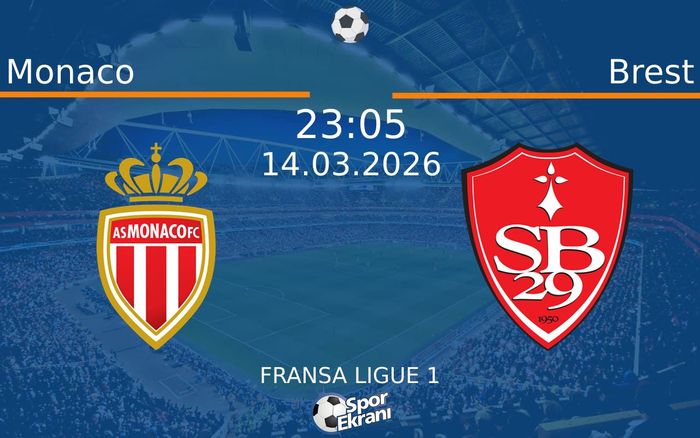 14 Mart 2026 Monaco vs Brest maçı Hangi Kanalda Saat Kaçta Yayınlanacak?