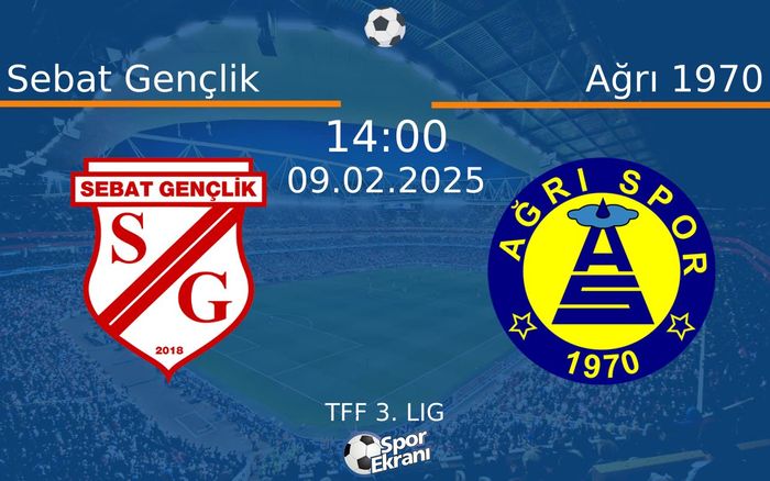 Sebat Gençlik - Ağrı 1970 Maçı Hangi Kanalda? 09 Şubat 2025 Yayın Ekranı